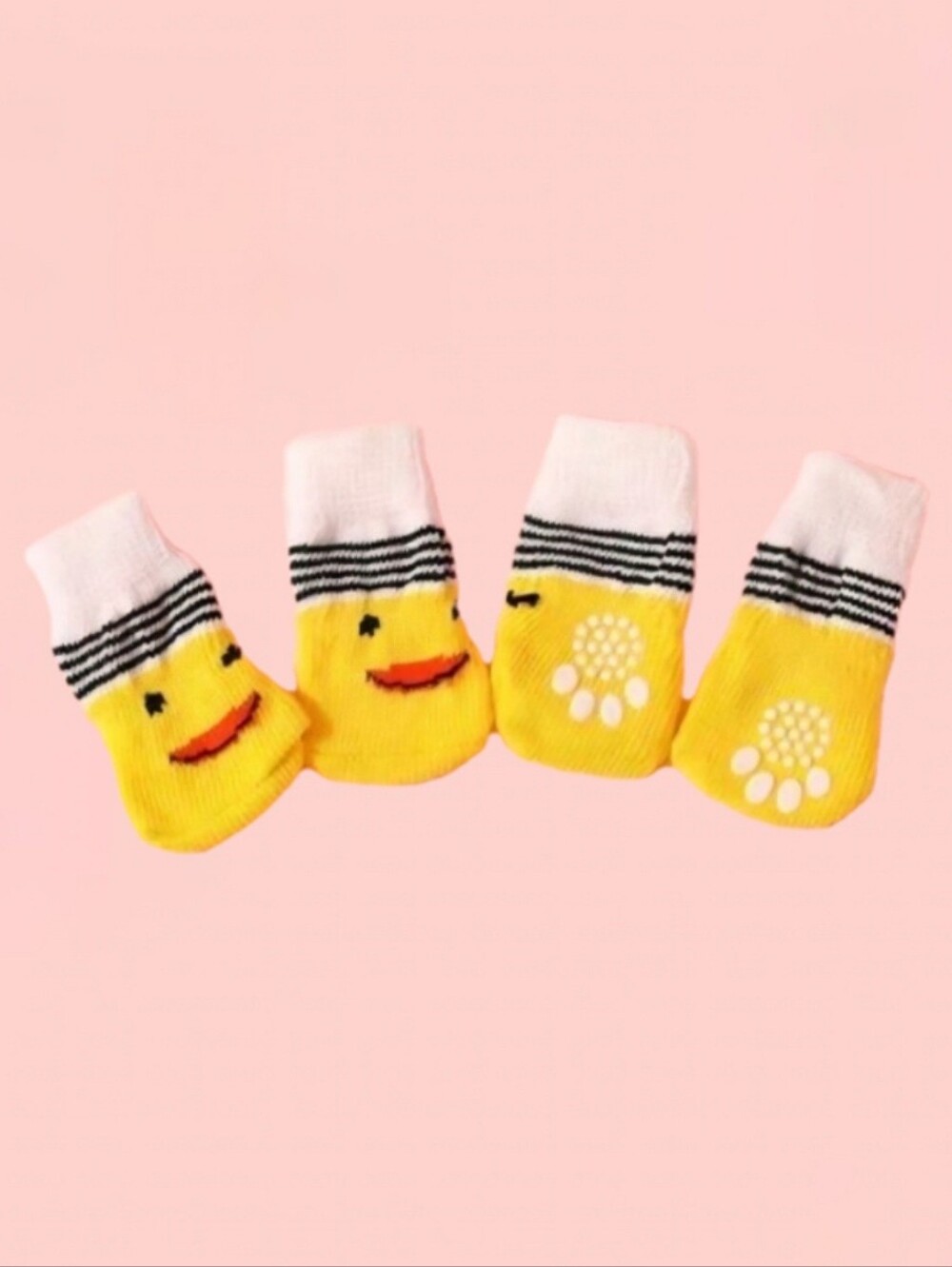 Pet Socks Yellow Ducky Print